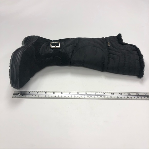 Pajar black quilted faux fur lined tall winter snow boot Size 38 - Picture 8 of 13